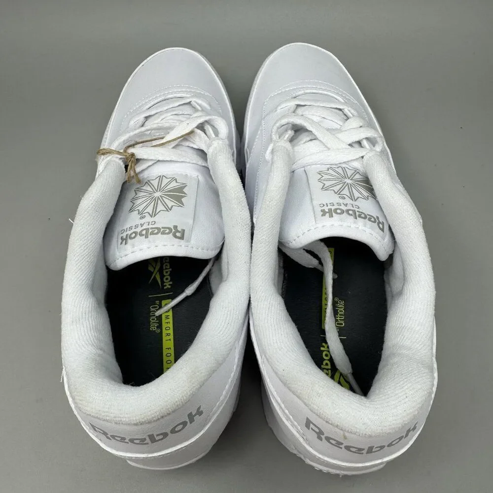 Reebok Classics Renaissance Mens Size 9.5 White Athletic Walking Shoes Sneakers